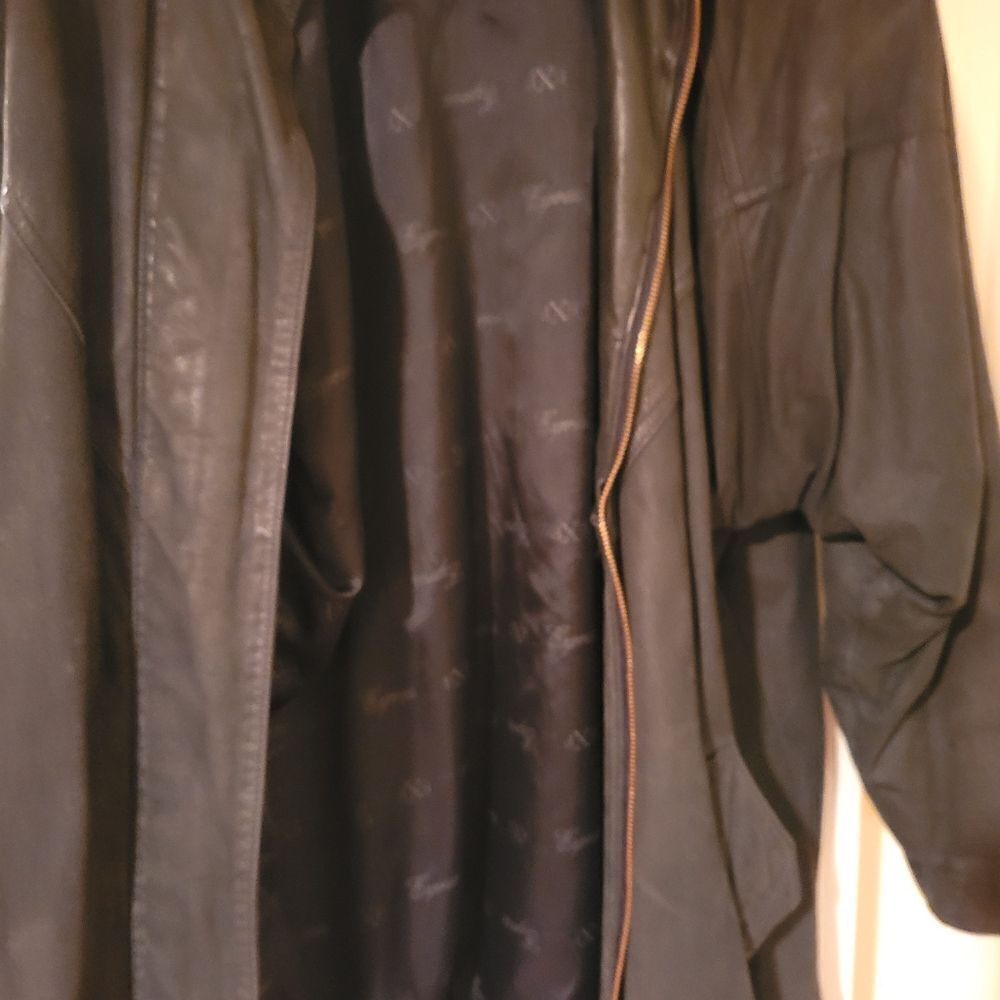 Express Large Mens Leather Jacket - Picture 2 of 4